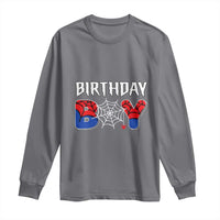 Spider Birthday Boy Long Sleeve Shirt Bday Spiders Party