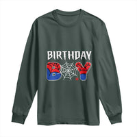 Spider Birthday Boy Long Sleeve Shirt Bday Spiders Party