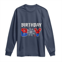 Spider Birthday Boy Long Sleeve Shirt Bday Spiders Party