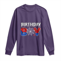 Spider Birthday Boy Long Sleeve Shirt Bday Spiders Party