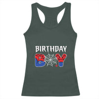 Spider Birthday Boy Racerback Tank Top Bday Spiders Party