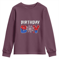 Spider Birthday Boy Youth Sweatshirt Bday Spiders Party