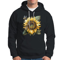 Sunflower And Honey Bees Floral Bee Botanical Insect Nature Shirt for Women, Bee T-shirt, Bee Lover Gift, Insect Shirts, Spiritual Shirt Hoodie - Wonder Print Shop