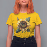 Sunflower And Honey Bees Floral Bee Botanical Insect Nature Shirt for Women, Bee T-shirt, Bee Lover Gift, Insect Shirts, Spiritual Shirt T Shirt For Women - Wonder Print Shop