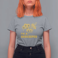 I'm A Beekepper Floral Daisy Beehive Honey Bee, Beekeeper T-Shirt, Bee T-shirt, Beekeeper's Gift Ideas, Bee Lover Gift, Insect Shirts T Shirt For Women - Wonder Print Shop
