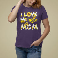 I Love Being A Mom Sunflower Bee Queen Bee Mother's Day Shirt for Mom Women, Bee T-shirt, Bee Lover Gift, Insect Shirts, Floral Bee, Mom Shirt T Shirt For Women - Wonder Print Shop