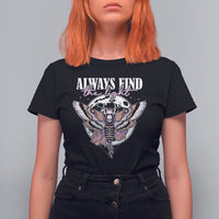 Moth T Shirt For Women Always Find The Light Midnight Nocturnal Moth Death's Head Moth Hawkmoth Human Skull Moonlight Shirt for Women, Moth T-shirt, Spirituality Shirt - Wonder Print Shop