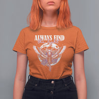 Moth T Shirt For Women Always Find The Light Midnight Nocturnal Moth Death's Head Moth Hawkmoth Human Skull Moonlight Shirt for Women, Moth T-shirt, Spirituality Shirt - Wonder Print Shop