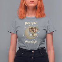 Moth T Shirt For Women Celestial Child Of The Moonlight Luna Moth Mystic Retro Boho Moon Child Actias Luna Crescent Moon Mystical Night Alchemy Shirt for Women, Moth T-shirt, Spirituality Shirt - Wonder Print Shop