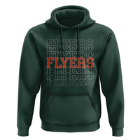 Retro Flyers Name Script Style Hoodie Vintage Distressed Graphic Sports Fan Pride