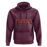 Retro Flyers Name Script Style Hoodie Vintage Distressed Graphic Sports Fan Pride