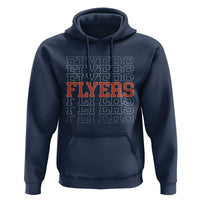 Retro Flyers Name Script Style Hoodie Vintage Distressed Graphic Sports Fan Pride