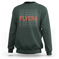 Retro Flyers Name Script Style Sweatshirt Vintage Distressed Graphic Sports Fan Pride