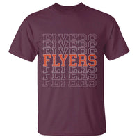 Retro Flyers Name Script Style T Shirt Vintage Distressed Graphic Sports Fan Pride
