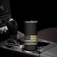 Retro Patriotic Sabres Name Pride American Flag Skinny Tumbler Distressed Sports Fan Graphic