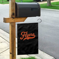 Vintage Flyers Name Script Style Garden Flag Retro Distressed Tailgate Spirit Sports Fan