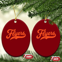 Vintage Flyers Name Script Style Ceramic Ornament Retro Distressed Tailgate Spirit Sports Fan