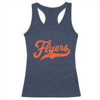 Vintage Flyers Name Script Style Racerback Tank Top Retro Distressed Tailgate Spirit Sports Fan