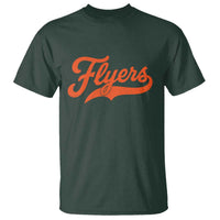 Vintage Flyers Name Script Style T Shirt Retro Distressed Tailgate Spirit Sports Fan