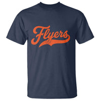 Vintage Flyers Name Script Style T Shirt Retro Distressed Tailgate Spirit Sports Fan