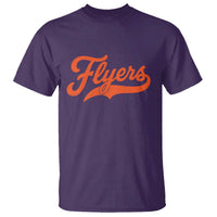 Vintage Flyers Name Script Style T Shirt Retro Distressed Tailgate Spirit Sports Fan
