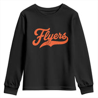 Vintage Flyers Name Script Style Youth Sweatshirt Retro Distressed Tailgate Spirit Sports Fan