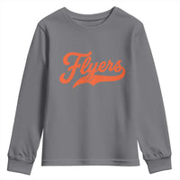 Vintage Flyers Name Script Style Youth Sweatshirt Retro Distressed Tailgate Spirit Sports Fan