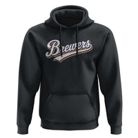 Vintage 70s Brewers Name Script Style Hoodie Retro Distressed Tailgate Spirit Sports Fan