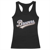 Vintage 70s Brewers Name Script Style Racerback Tank Top Retro Distressed Tailgate Spirit Sports Fan