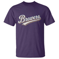 Vintage 70s Brewers Name Script Style T Shirt Retro Distressed Tailgate Spirit Sports Fan