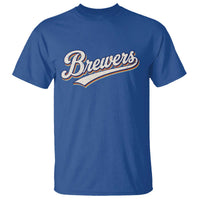 Vintage 70s Brewers Name Script Style T Shirt Retro Distressed Tailgate Spirit Sports Fan