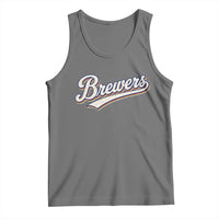 Vintage 70s Brewers Name Script Style Tank Top Retro Distressed Tailgate Spirit Sports Fan