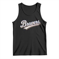 Vintage 70s Brewers Name Script Style Tank Top Retro Distressed Tailgate Spirit Sports Fan