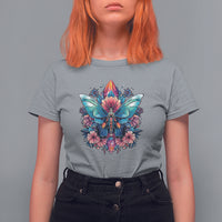 Colorful Witchy Crystal Luna Moth Occult Nature Inspired Astronomy Moth T-Shirt for Women, Moth Art, Spiritual Moth T Shirt For Women - Wonder Print Shop