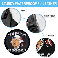 Funny George Washington Spare Tire Cover Handsome No Georgeous Patriotic 4th Of July Humor