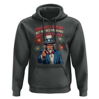 Funny 4th of July Democracy Is Dying Hoodie But Hey Nice Fireworks Satirical Uncle Sam - Wonder Print Shop