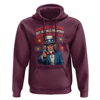 Funny 4th of July Democracy Is Dying Hoodie But Hey Nice Fireworks Satirical Uncle Sam - Wonder Print Shop