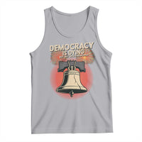 Retro 4th of July Liberty Bell Tank Top Democracy Is Dying But Hey Nice Fireworks Political Satire - Wonder Print Shop