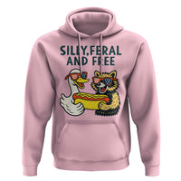 Silly Feral and Free Hoodie Funny Goose and Raccoon 4th of July Patriotic - Wonder Print Shop
