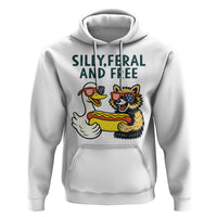 Silly Feral and Free Hoodie Funny Goose and Raccoon 4th of July Patriotic - Wonder Print Shop