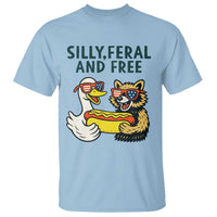 Silly Feral and Free T Shirt Funny Goose and Raccoon 4th of July Patriotic - Wonder Print Shop