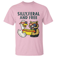 Silly Feral and Free T Shirt Funny Goose and Raccoon 4th of July Patriotic - Wonder Print Shop