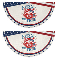 Funny Feral and Free Raccoon Patriotic Fan Flag Bandana Animal 4th of July US Flag