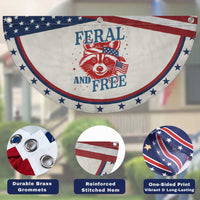 Funny Feral and Free Raccoon Patriotic Fan Flag Bandana Animal 4th of July US Flag