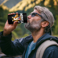 Merica Cat 4 in 1 Can Cooler Tumbler Funny 4th of July Hot Dog and Fireworks Patriotic USA Flag - Wonder Print Shop