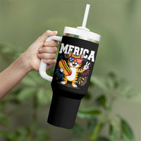Merica Cat Tumbler With Handle Funny 4th of July Hot Dog and Fireworks Patriotic USA Flag - Wonder Print Shop