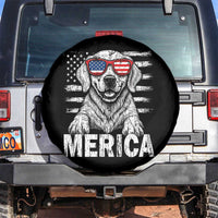 Merica Golden Retriever Spare Tire Cover Patriotic Dog US Flag 4th Of July - Wonder Print Shop
