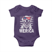 Merica Golden Retriever Baby Onesie Patriotic Dog US Flag 4th Of July - Wonder Print Shop