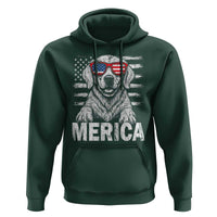 Merica Golden Retriever Hoodie Patriotic Dog US Flag 4th Of July - Wonder Print Shop