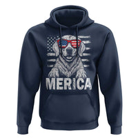 Merica Golden Retriever Hoodie Patriotic Dog US Flag 4th Of July - Wonder Print Shop